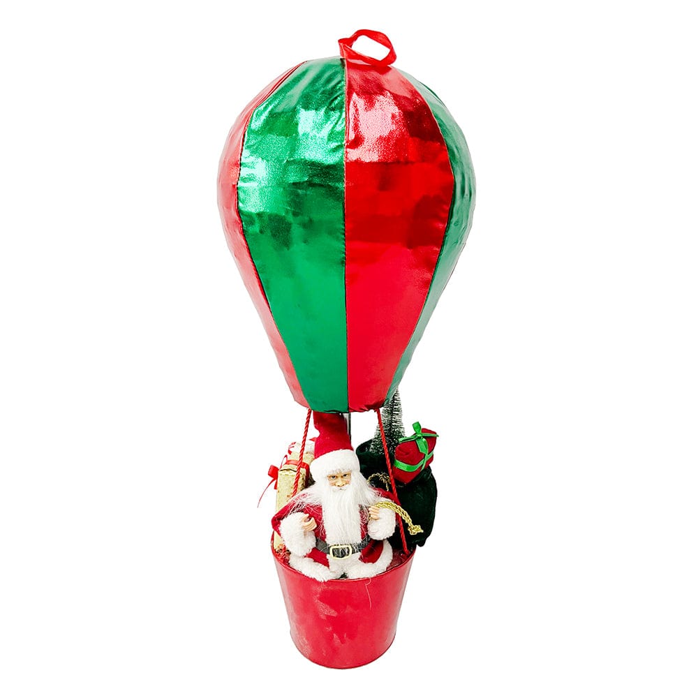 Collapsible Santa Hot Air Balloon Red/Green (60cm)