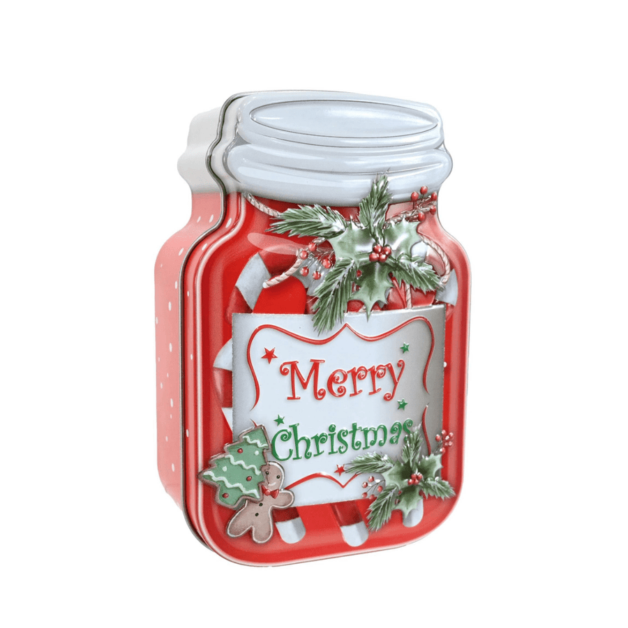 Jar Shape Cookie Tin Asst