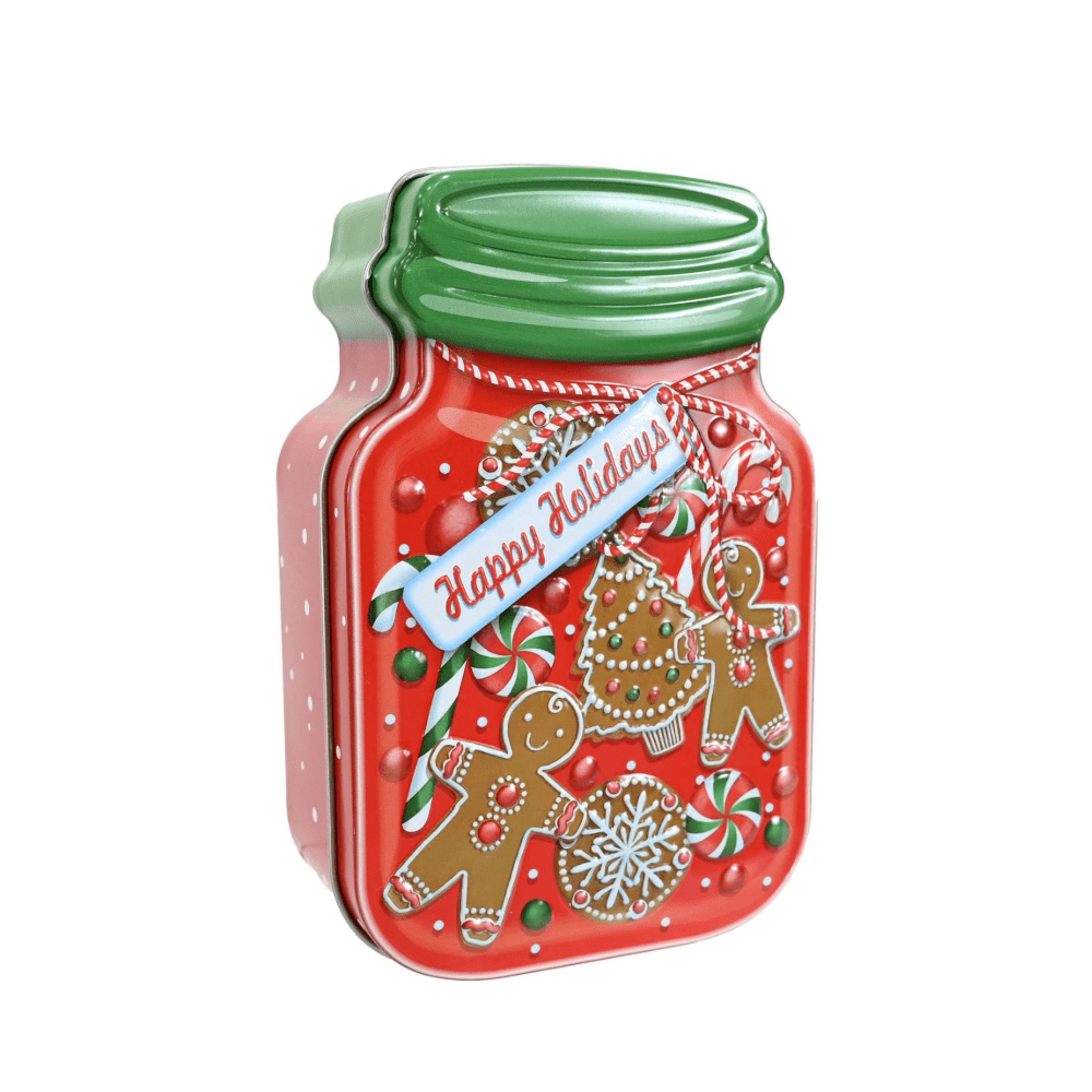 Jar Shape Cookie Tin Asst