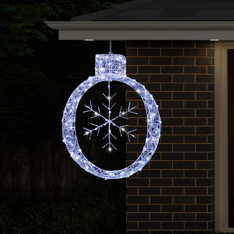 LED Starry Wire Bauble with Snowflake Cool