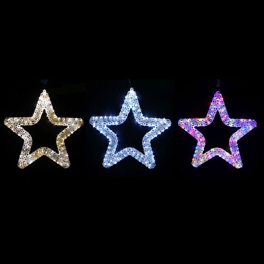 LED Flashing Pin Light Fancy Star Asst (40cm)