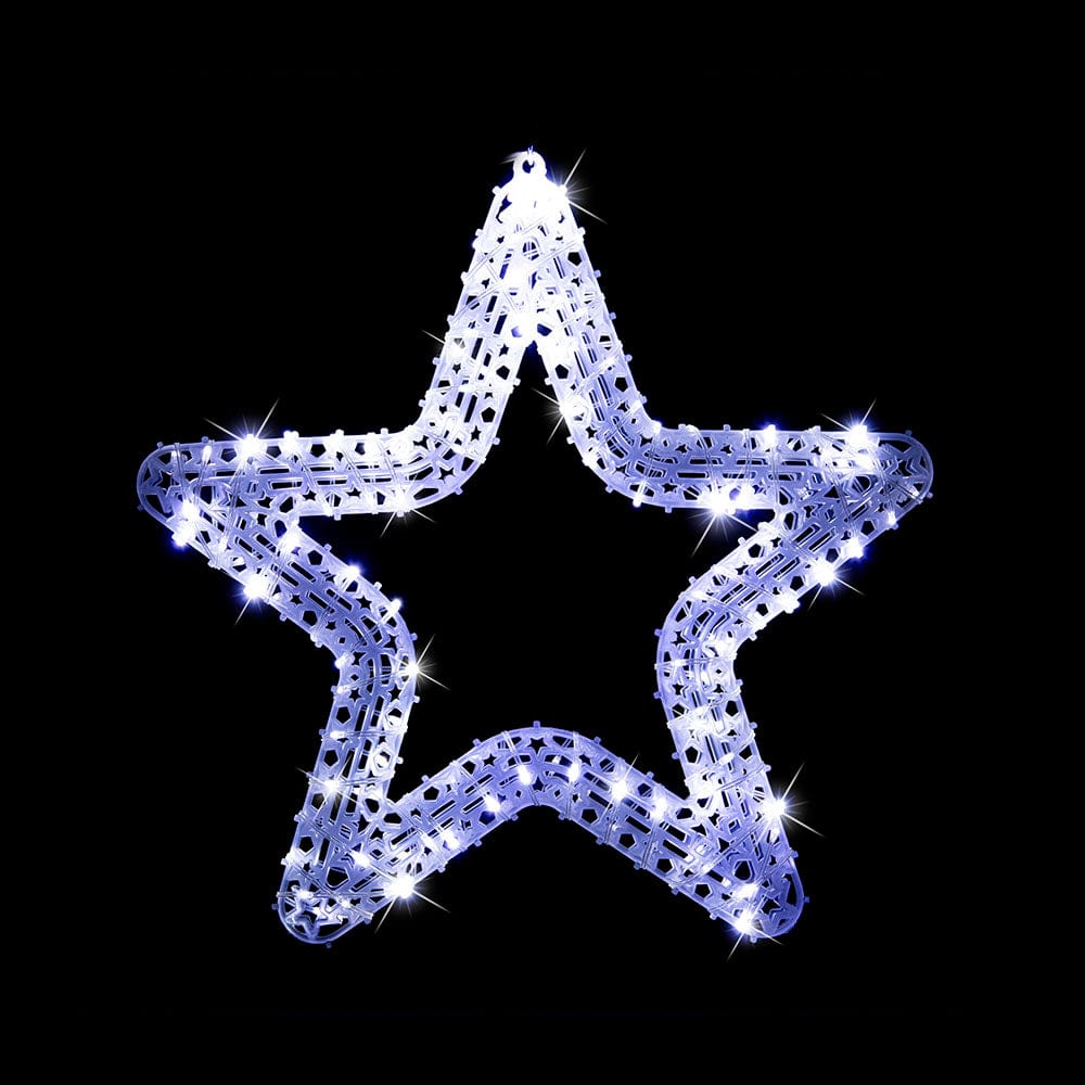 LED Flashing Pin Light Fancy Star Asst (40cm)