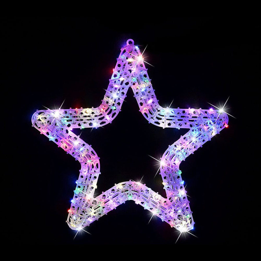 LED Flashing Pin Light Fancy Star Asst (40cm)