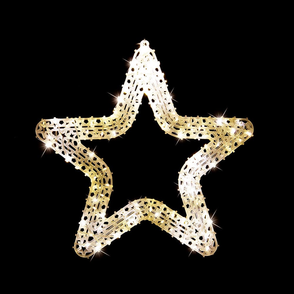 LED Flashing Pin Light Fancy Star Asst (40cm)