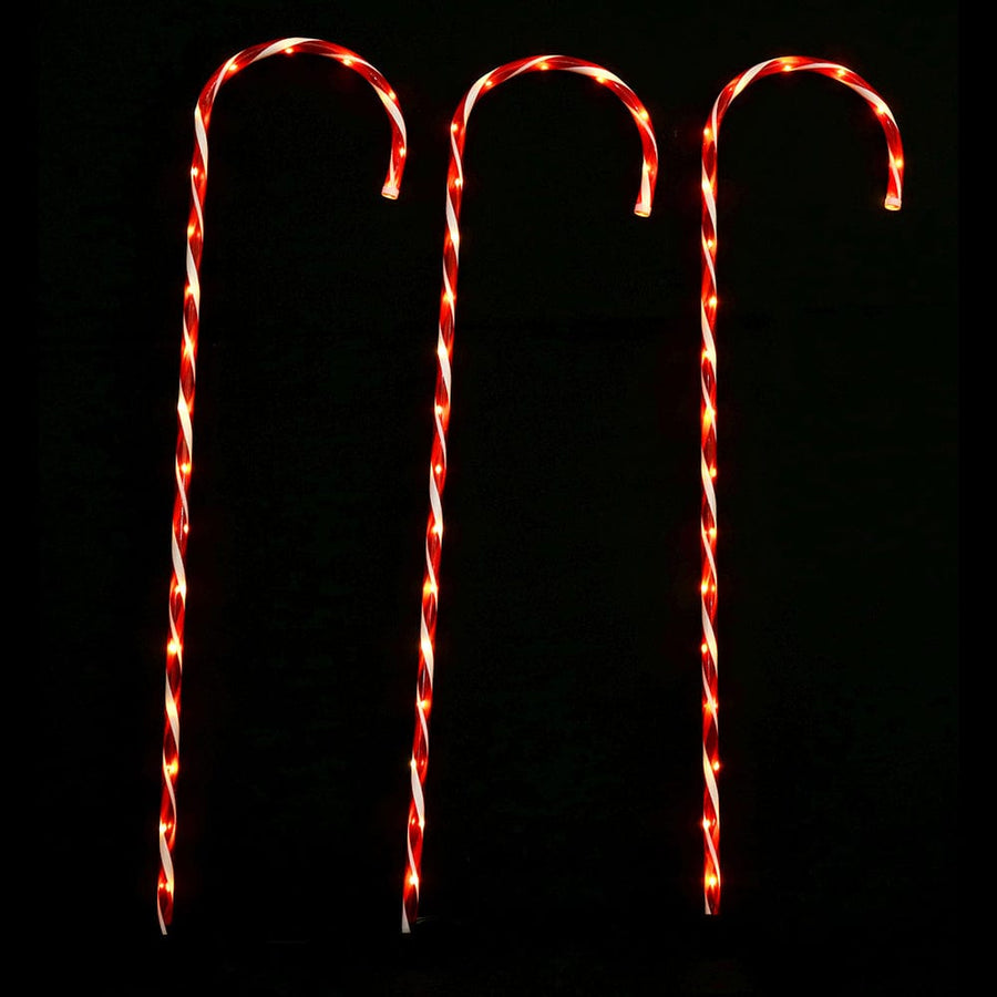 LED Giant Waterfall Candy Canes (3pc)