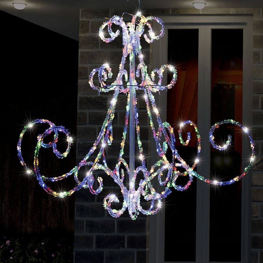 LED Multi Flashing Acrylic Chandelier