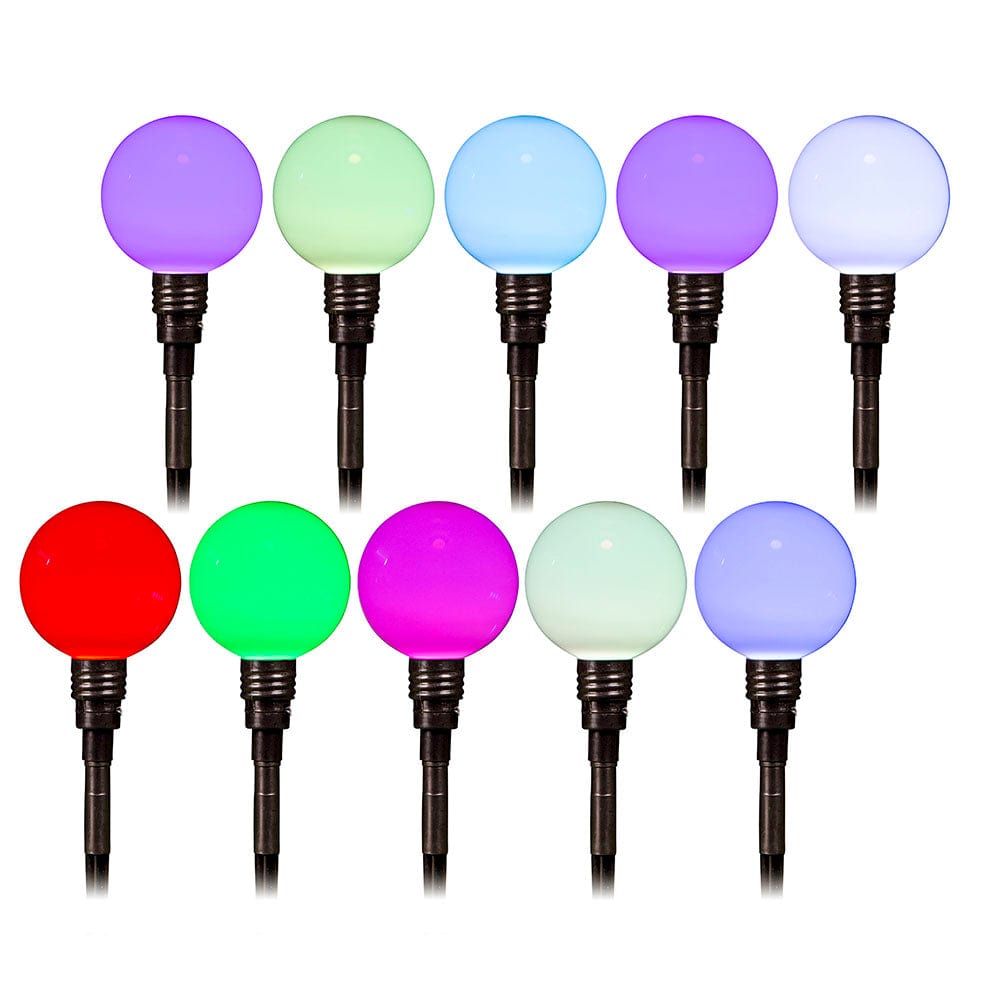 LED Colour Change  Ball Path Lights (10pk)