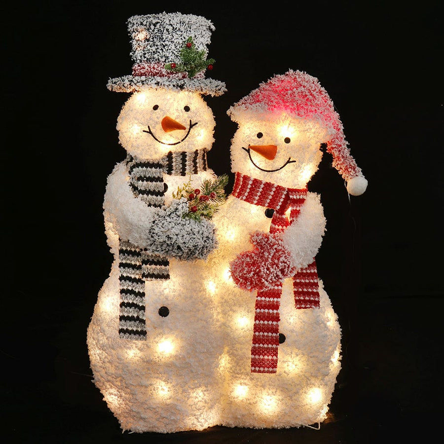 LED Frosty Couples Snowman (100cm)