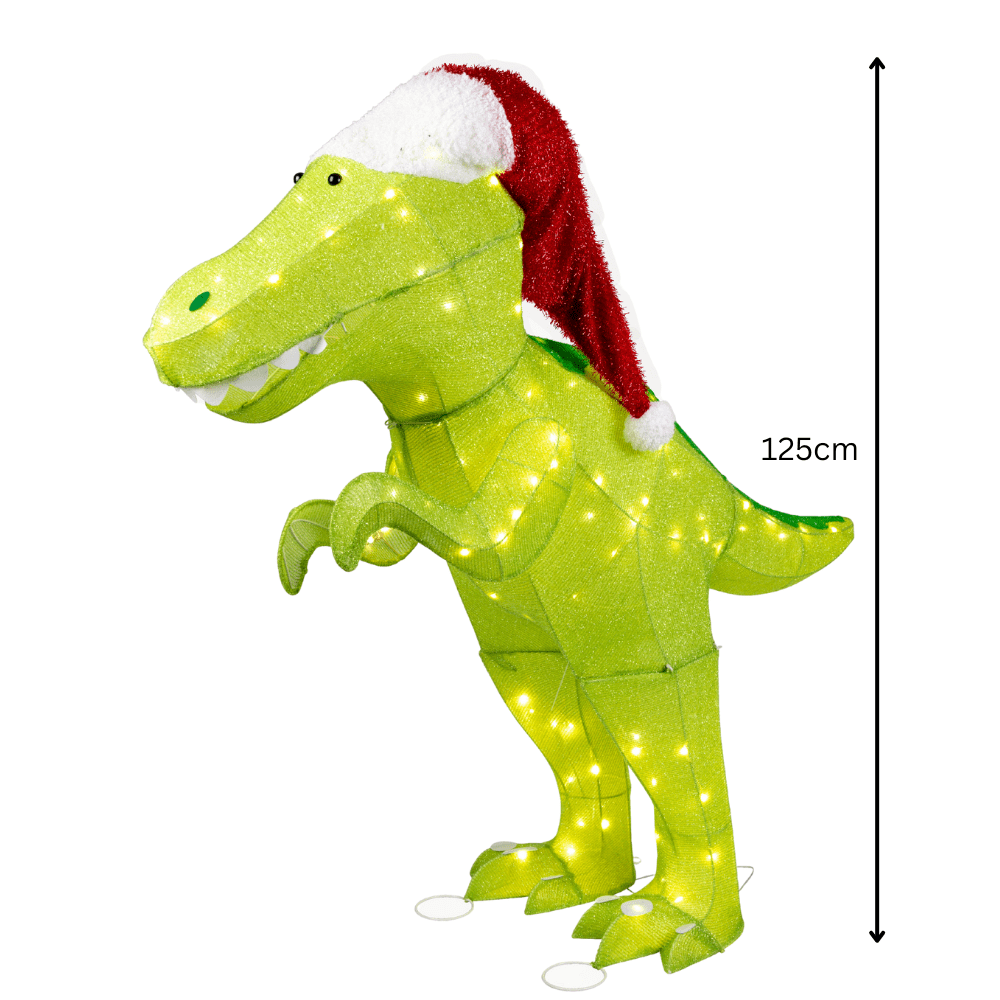 LED Mesh Tinsel Dinosaur Flashing 125cm