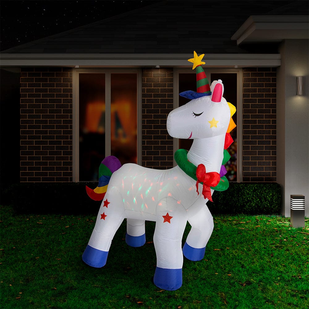 Inflatable Unicorn with RGB Disco Light (180cm)