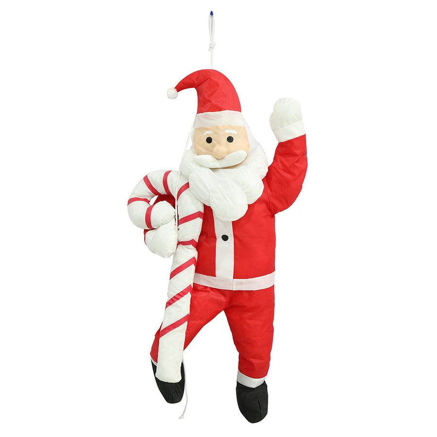 Nylon Santa with Rope or Candy Cane 2 Asst (120cm)