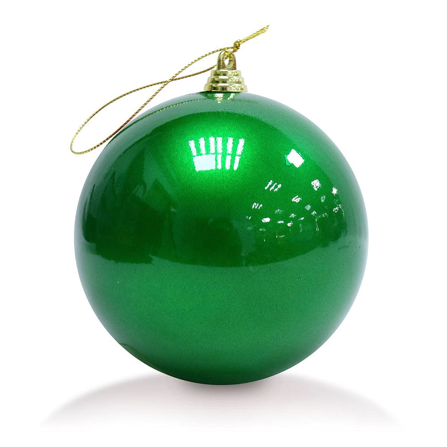 4pk UV Stable Green Baubles (10cm)