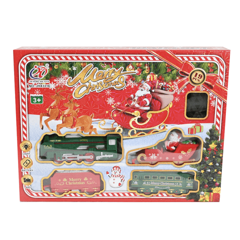 19pc Christmas Train Set with 4 Carriages