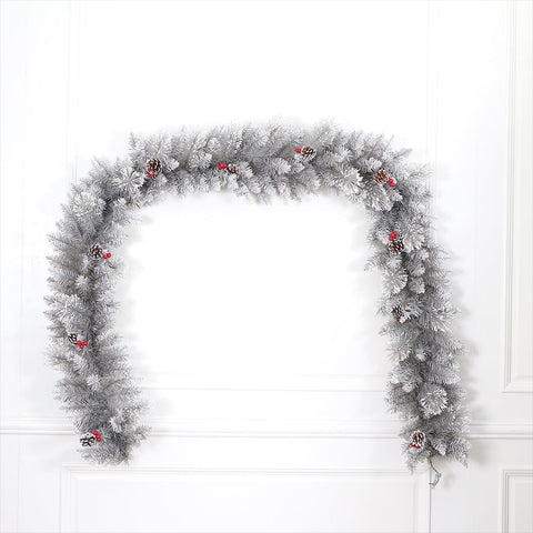 White Arrow Tip Berries Garland (1.8m)