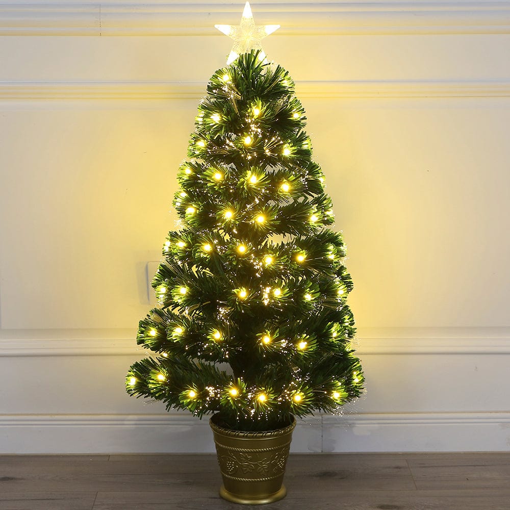 LED Fibre Optic Warm White Tree (90cm)