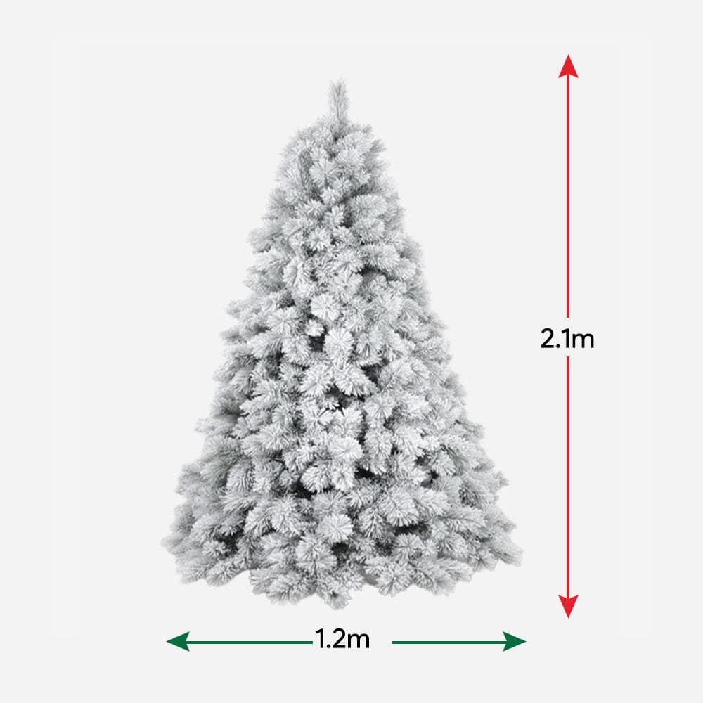 Flocked Fir Tree 7ft (2.1m)